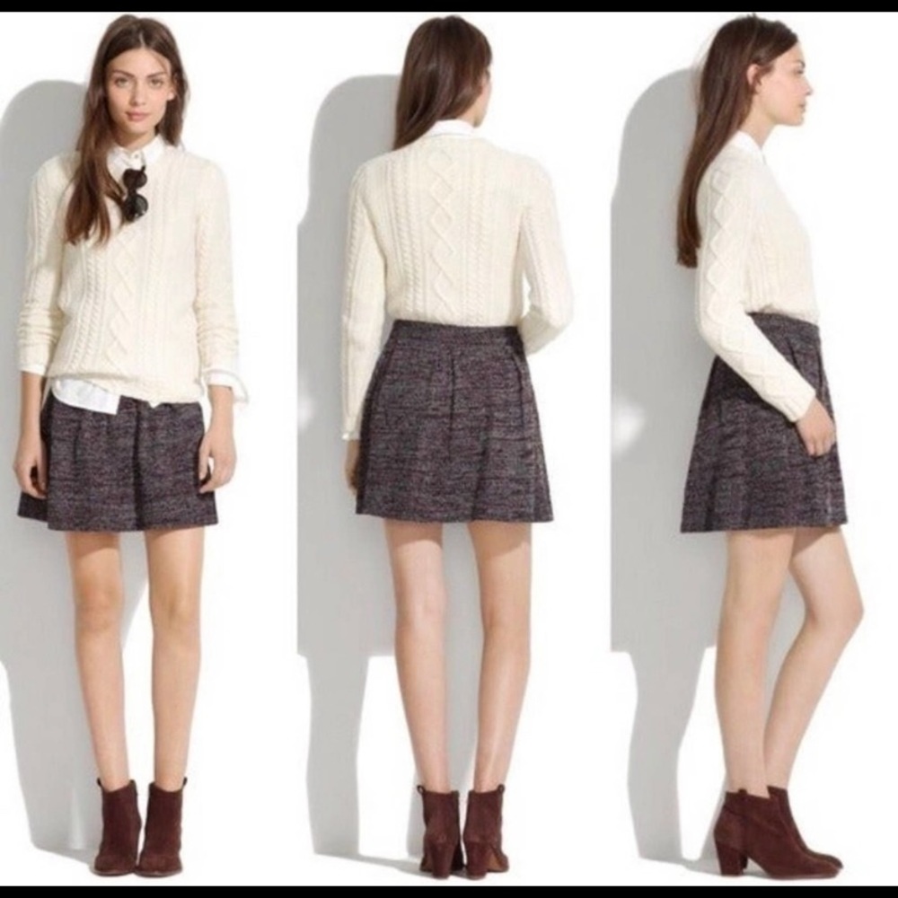 Madewell Turnaround Tweed Skirt